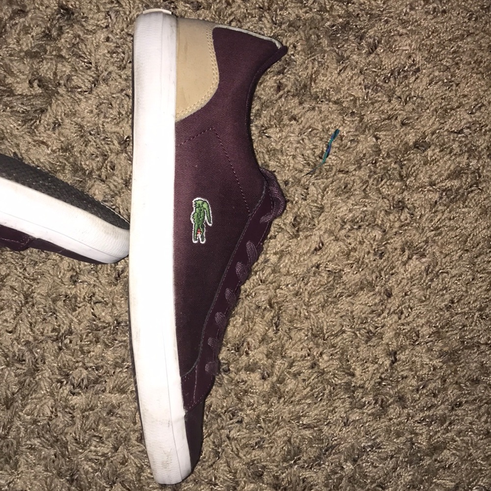 Lacoste red wine shoes